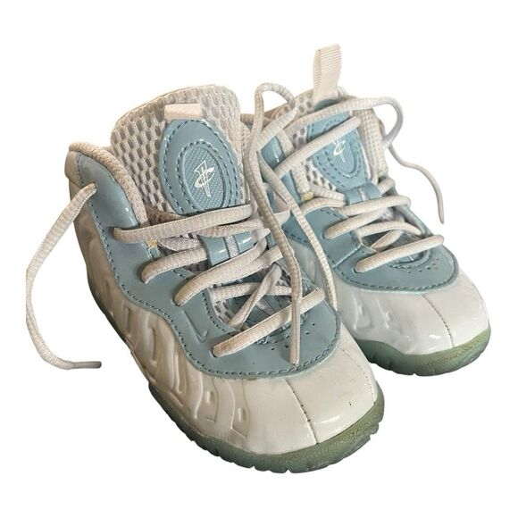 Nike Little Posite One Toddler Basketball Shoes Size 6C Light Blue DM1094-400 - Picture 1 of 9